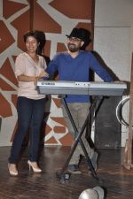 Sunidhi Chauhan with her husband Hitesh Sonik  at the recording of Amol Gupte